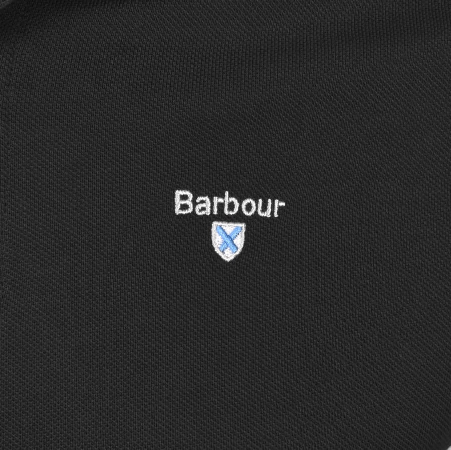 Alternative Image for ProductBarbour Pique Polo T Shirt Black3